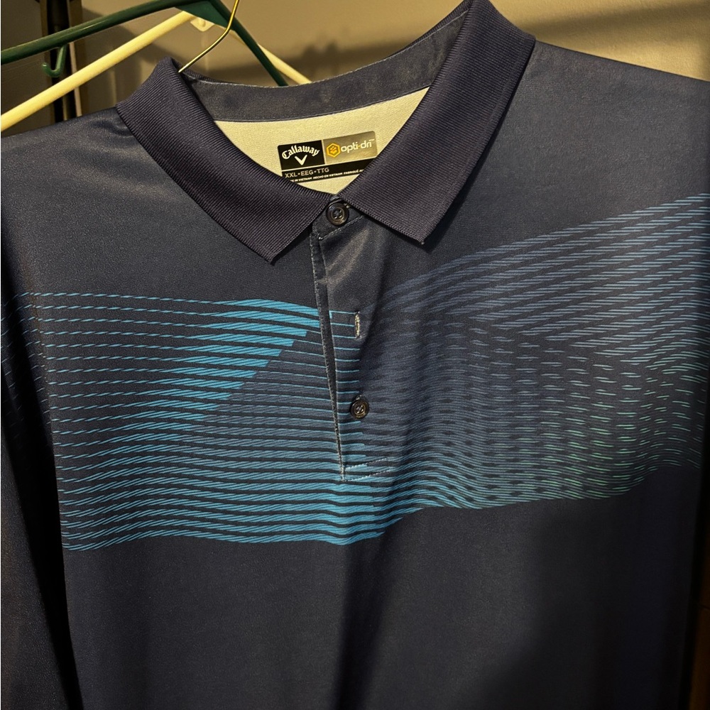 Callaway Navy and Light Blue Polo Shirt